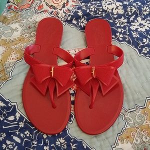 Salvatore Ferragamo Bali Jelly Bow Thong Sandals